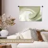 Abstract - Penseelstreken - Golven - Groen Wandkleed katoen klein -sfeer1