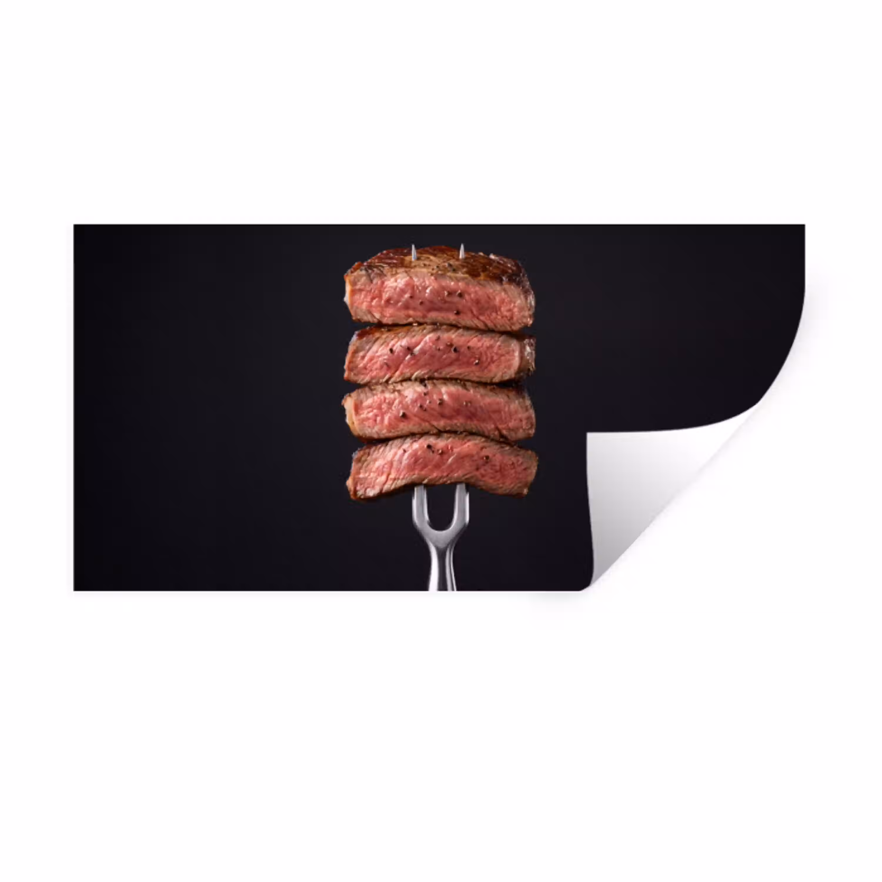 Eten - Rosé - Vork Muursticker klein -3d