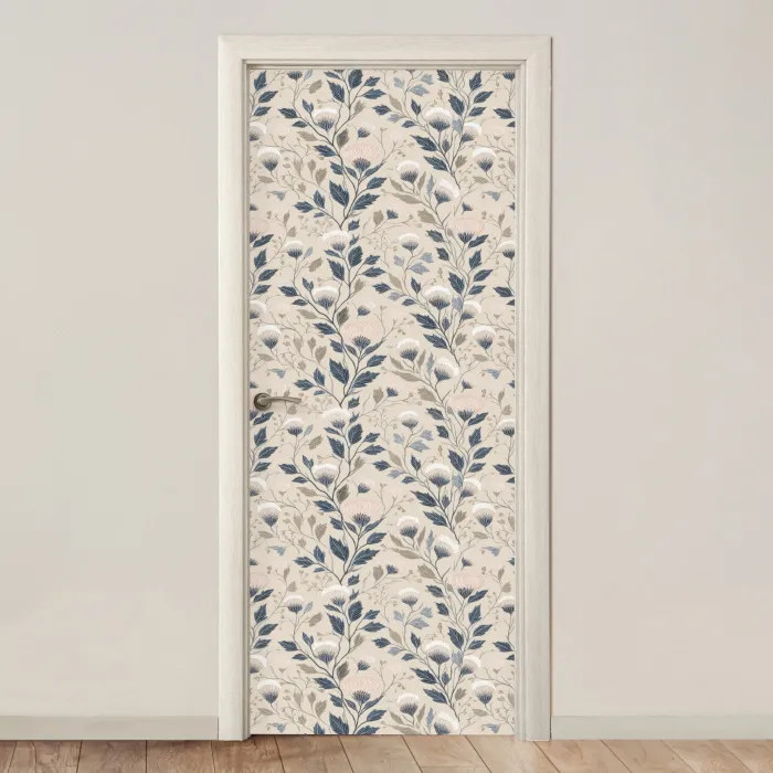 Klassiek - Botanisch - Kleurrijk deurposter klein 289 -3d_beige