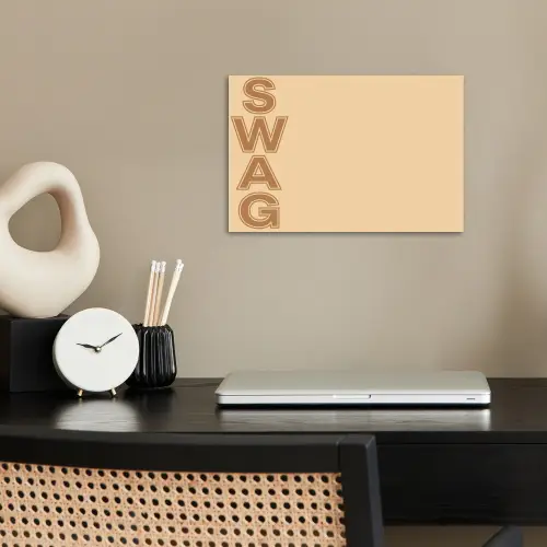 Swag - Bruin - Beige poster papier klein -sfeer1