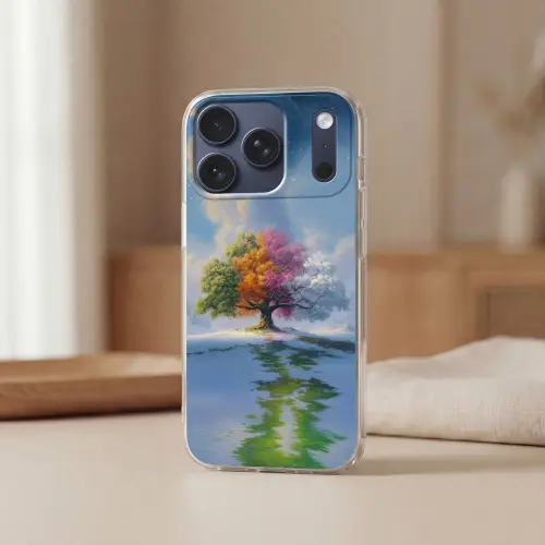 Boom - Seizoenen - Winter - Landschap Telefoonhoesje iPhone 17 Pro klein -sfeer2