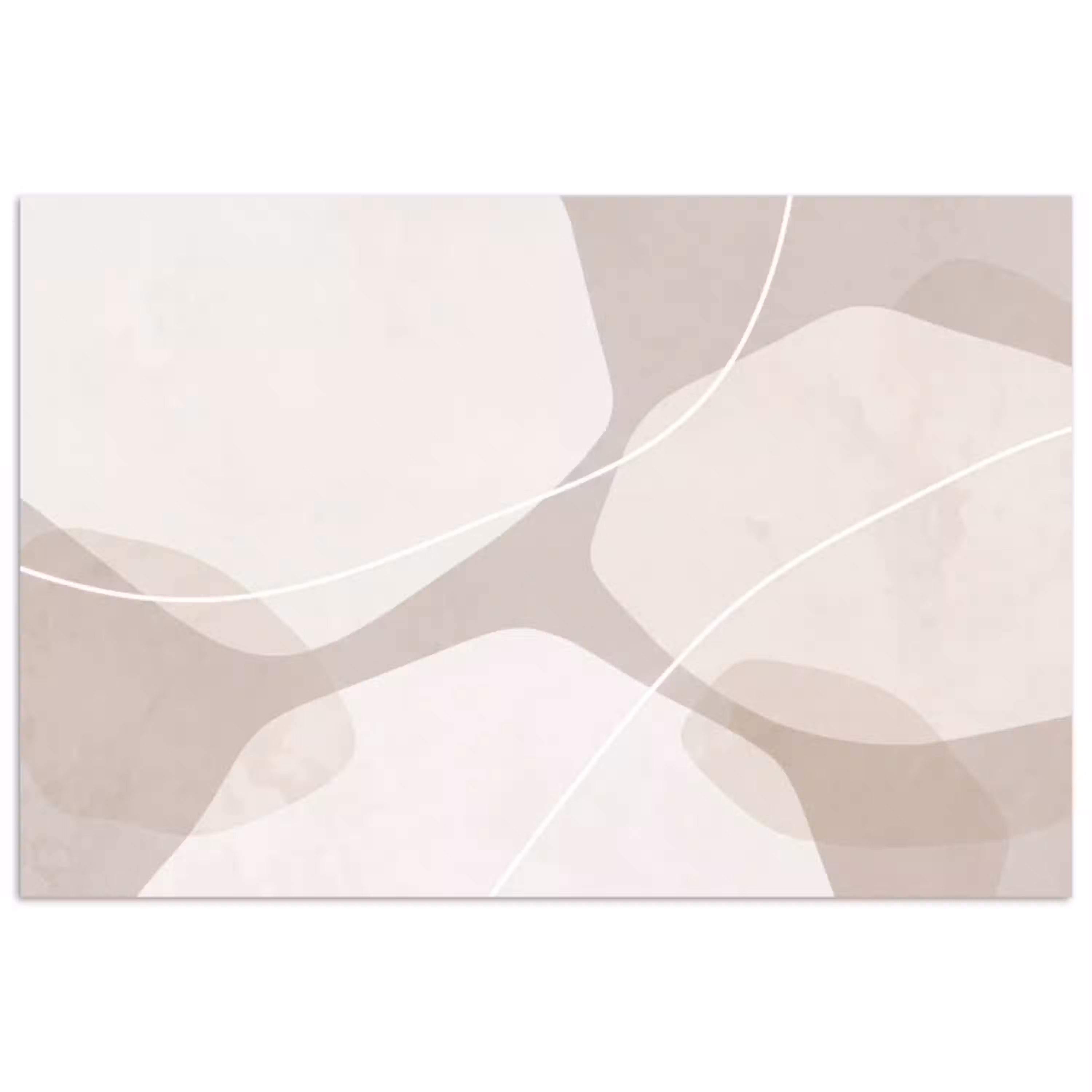 Abstract - Vormen - Beige poster papier klein -3d