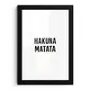 Quotes - Hakuna matata - Kinderen - Baby - Tekst fotolijst zwart zonder passe partout klein -3d