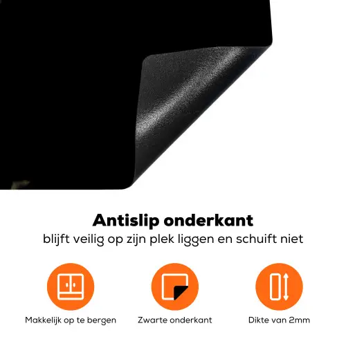 Nachtelijke Orchidee Elegance Inductie beschermer vinyl 3mm klein -zzzzzzz-td-onderkant