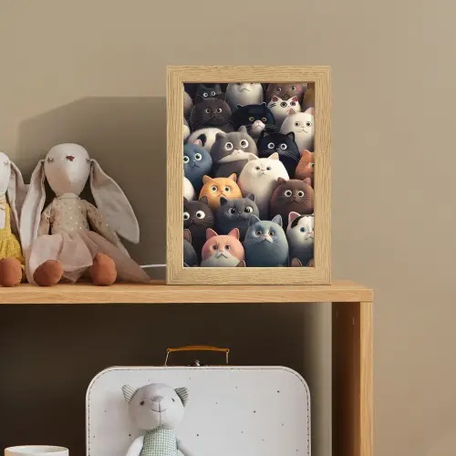 Kat - Dieren - Poes - Patroon - Jongen - Meisje Light Box met kabel klein -sfeer2_kind