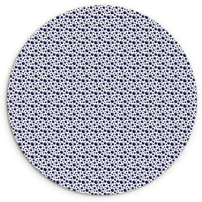 Oceaan - Bubbel - Blauw - Wit Wandcirkel plexiglas klein 852 -3d