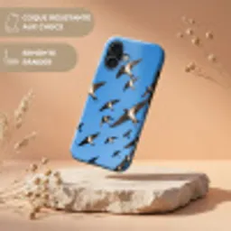 Zwaluwen - Vliegen - Blauw Toughcase MagSafe Apple iPhone 17 klein -USP_RandenV_FR