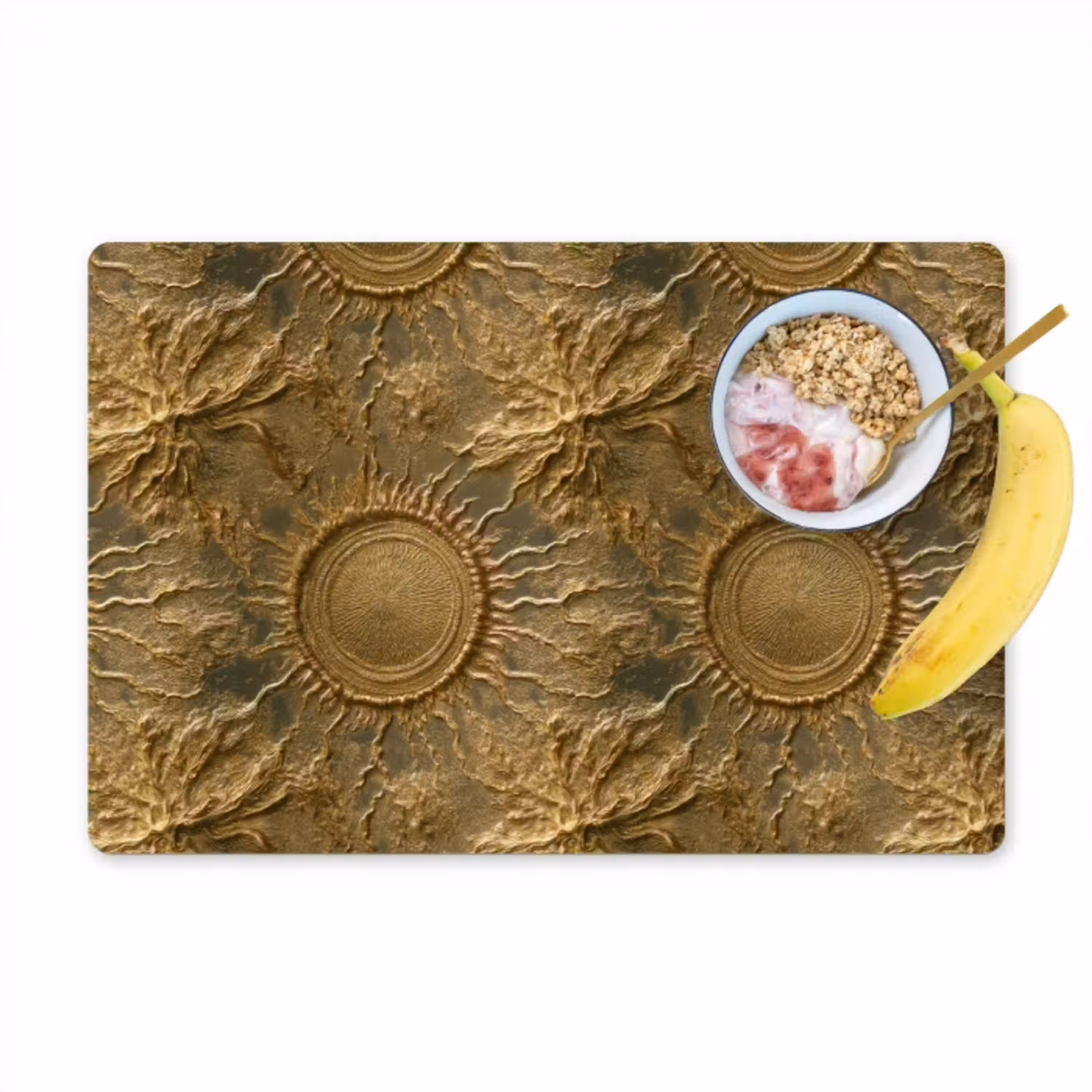 Zon - Reliëf - Antiek - Goud Placemat vinyl groot 368 -zzzproduct_Kitchenyeah-website