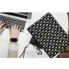 Modern - Geometrisch - Zwart laptophoes neopreen klein 279 -bureau