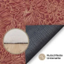 Bloemen - Motief - Rood Vloerkleed Rechthoek klein 1091 -uniquesellingpoint_antislip_DE_DE