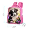 Hond met blauwe ogen in een veld Kinderrugzak - Roze middel -productfoto_formaten
