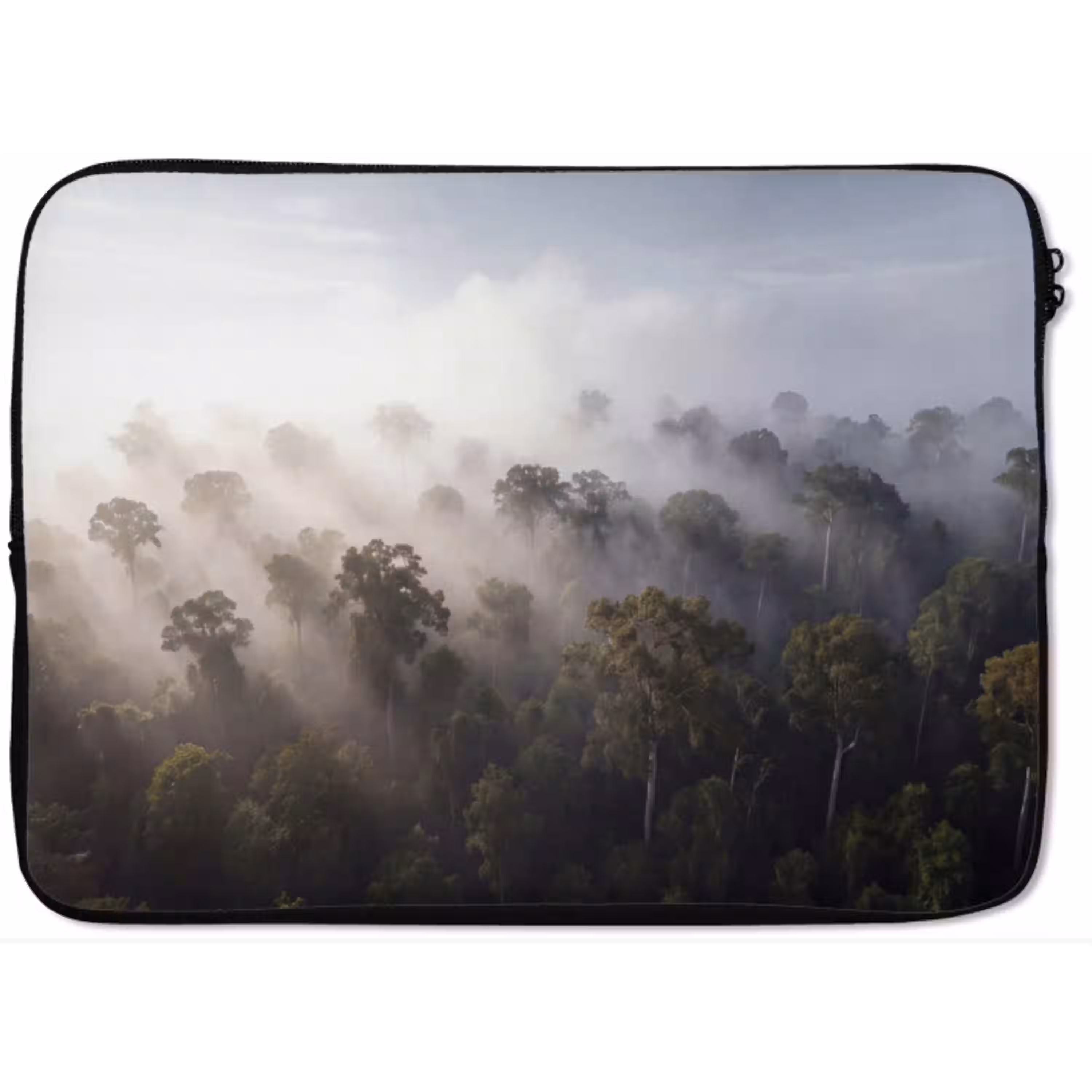 Bos - Mist - Natuur - Groen laptophoes neopreen klein -zkaufland3dotto
