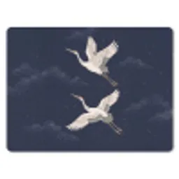 Kraanvogels - Nachthemel - Blauw muismat rubber klein -3d