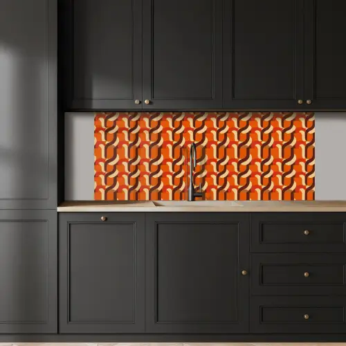 Retro - Modern - Kleurrijk keuken achterwand 2 middel 871 -sfeer1