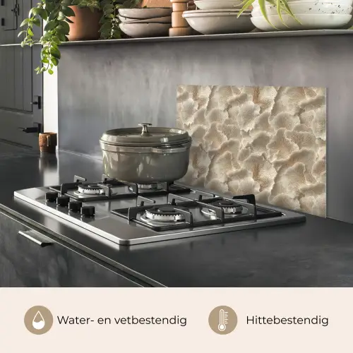 Waaierstructuren - Beige - Vezeltextuur keuken achterwand spatscherm klein 900 -usp_NL