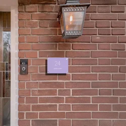 Effen - Lila - Klassiek Naambord Rechthoek middel -sfeer7-rechthoek-S