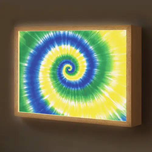 Spiraal - Groen - Draaiend Light Box met batterij (Wandlamp kind) middel -z3d_website