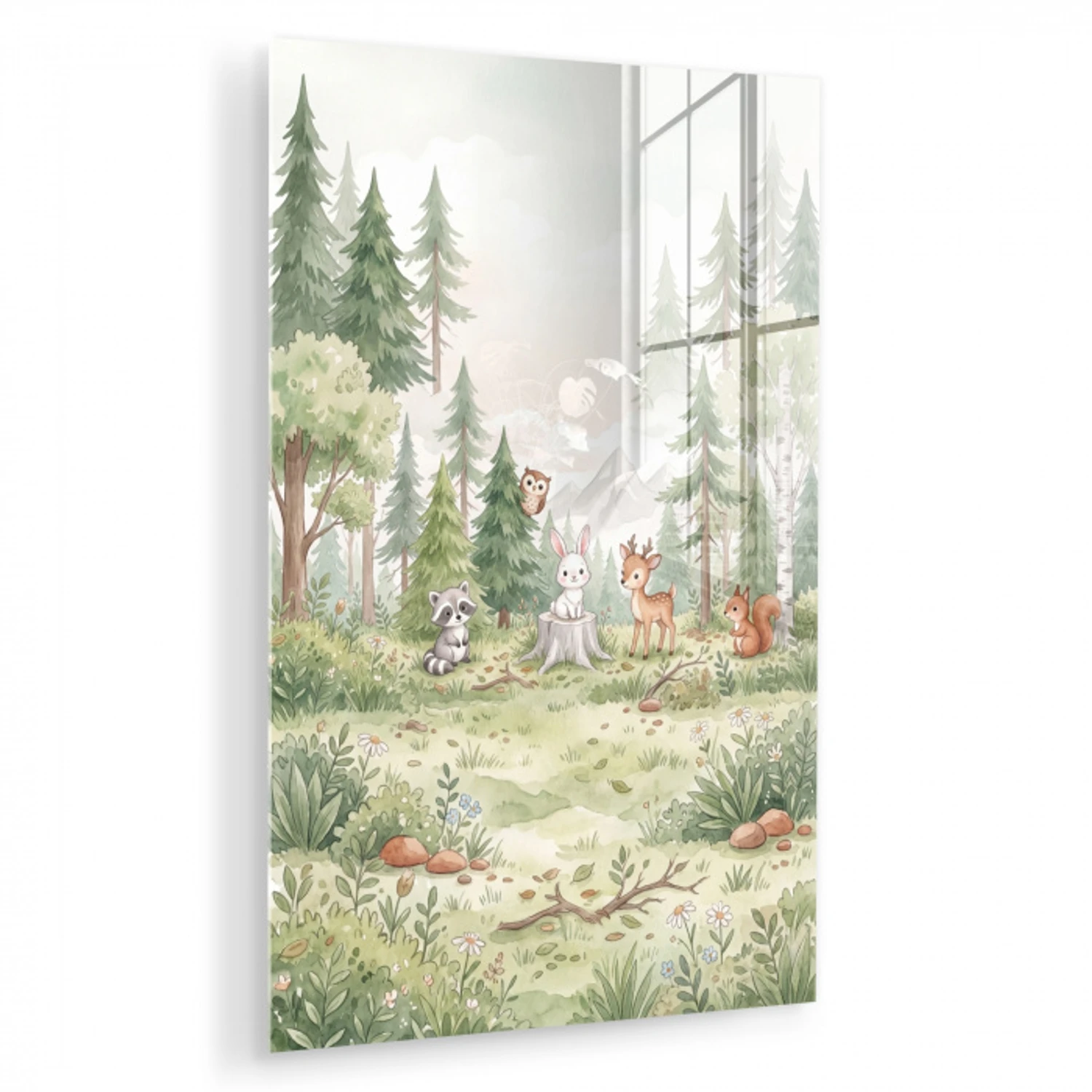 Bos - Dieren - Groen plexiglas 5mm klein -zzzproduct_nieuw