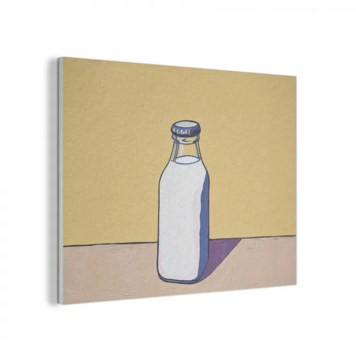 Glazen - Fles - Illustratie - Melk PET vilt klein -3d