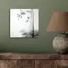 Bamboestammen - Water - Minimalistisch - Wit aluminium wit klein -sfeer2