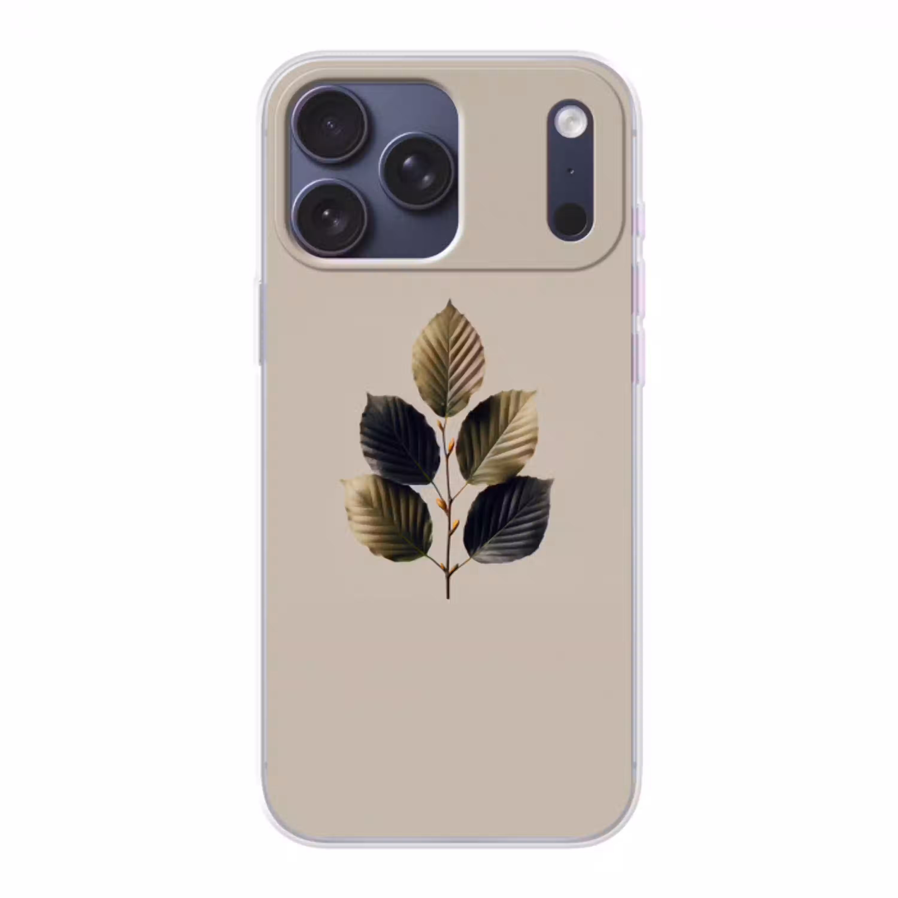 Beukenbladeren - Bruin - Groen - neutraal Telefoonhoesje iPhone 17 Pro Max klein -3d