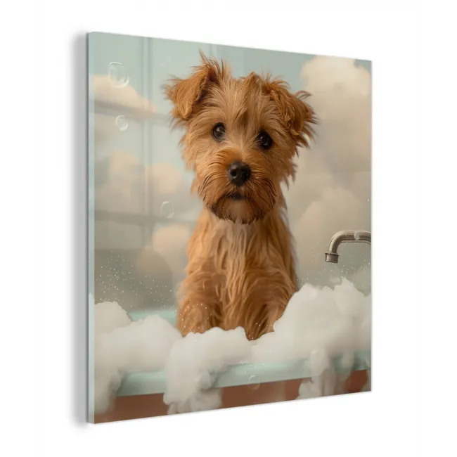Hond - Bad - Dieren - Schuim plexiglas 5mm klein -z3d