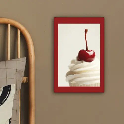 Cupcake - Kers - Rood canvas 2cm klein -sfeer3