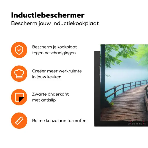 Brug - Water - Rivier - Bos Inductie beschermer vinyl 3mm klein -zzzzzzz-td-ups