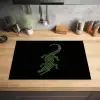 Krokodil - Groen - Tijgerachtig - Strepen Inductie beschermer vinyl 3mm klein -sfeer5
