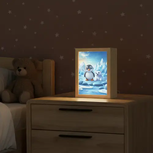 Pinguïn - IJsbeer - IJs - Sneeuw Light Box met kabel klein -sfeer1_kind