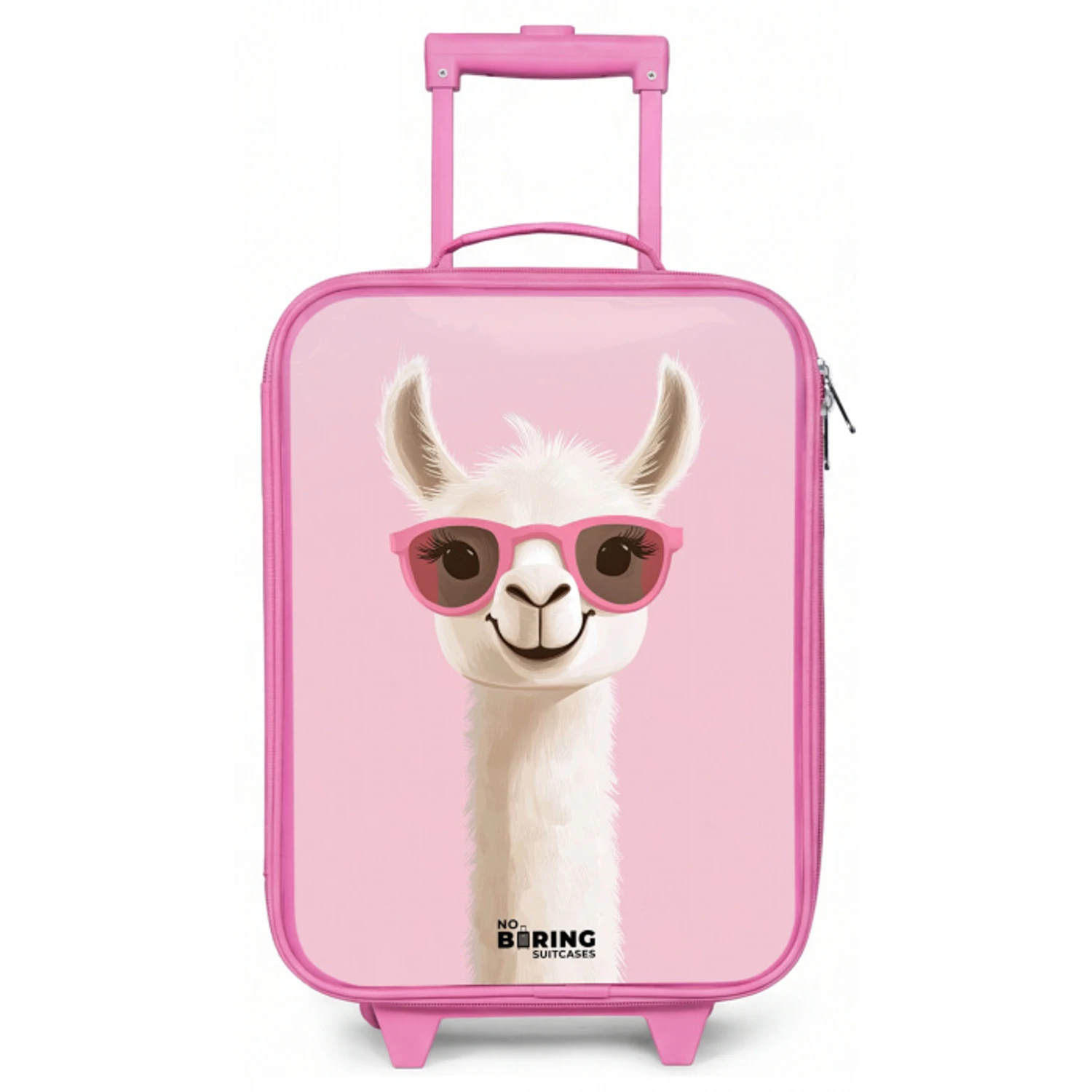 Lama - Wit - Zonnebril - Wimpers Kinderkoffer - Roze klein -zz3dotto