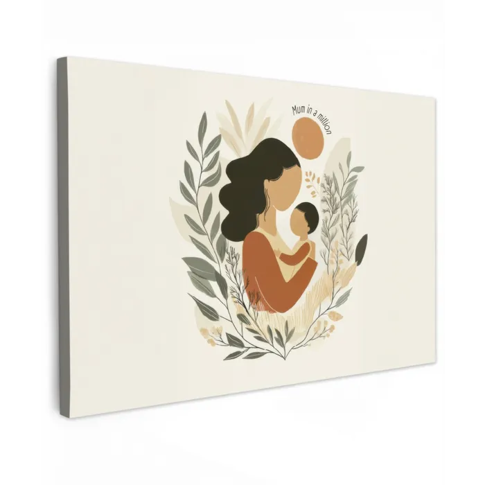 Illustratie - Quote - Moeder canvas 2cm klein -z3d