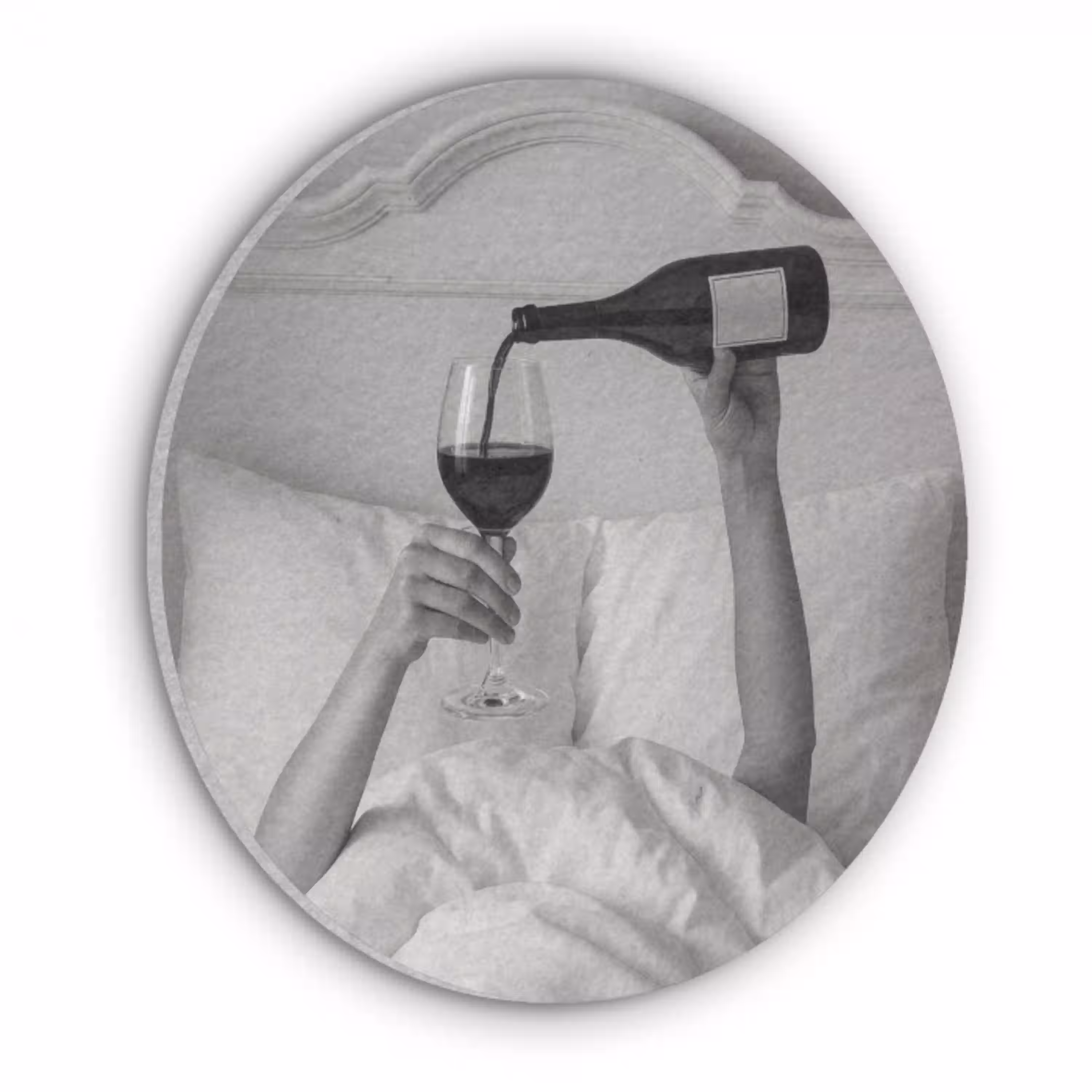 Lakens - Armen - Wijn - Glas Akoestische PET Vilt - Rond klein -3d