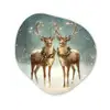 Kerstmagie - Winterwoud - Rendier Wandcirkel Organisch Forex 3mm klein -3d