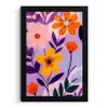 Bloemen - Kleurrijk - Bladeren fotolijst zwart zonder passe partout klein -3d