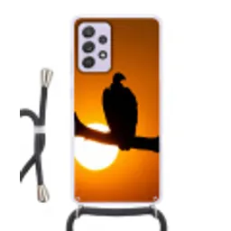 Gier - Tak - Zon - Oranje Hoesje Samsung Galaxy A52 5G met koord klein -3d