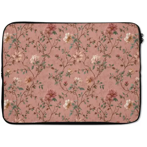 Botanisch - Bloemen - Roze laptophoes neopreen klein 279 -zkaufland3dotto