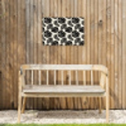 Modern - Monstera - Zwart Tuinposter op houten frame 2 cm dik klein 845 -sfeer4
