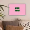 Yes fun - Groen - Roze canvas 2cm klein -sfeer1