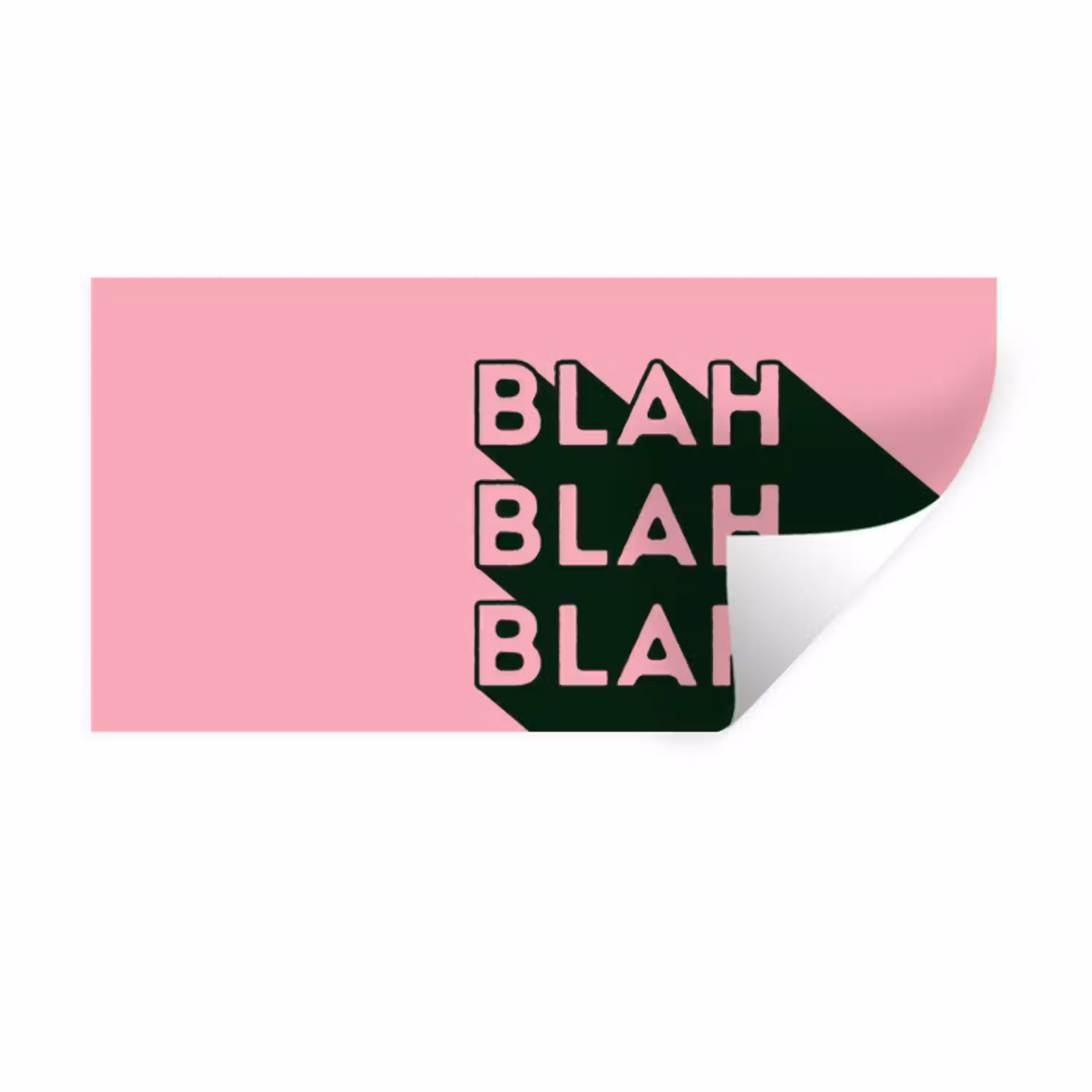 Tekst - Grafisch - Groen - Schaduw Muursticker klein -3d