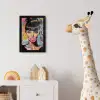 Kauwgom - Vrouw - Penseelstreken - Modern fotolijst zwart zonder passe partout klein -usfeer4_kinderkamer