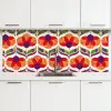 Retro - Flower Power - Vintage - Kleuren keuken achterwand 2 middel 871 -3d