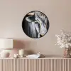 Stier - Hoorns - Snuit - Goud Fotolijst rond zonder passe partout klein -sfeer3