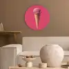 Schepijs - Roze - Hoorntje Akoestische PET Vilt - Rond klein -sfeer1