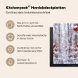 Bessen - Takken - Sneeuw - Winter - Kleurrijk Inductie beschemer met haakjes klein -ky-usp-de