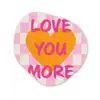 Valentijn - Love - Roze - Oranje Wandcirkel Organisch Forex 3mm klein -3d