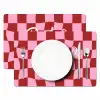 Pinky up - Geblokt - Bordeauxrood Placemat vinyl groot -zzsfeer2_Kitchenyeah-website