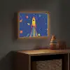 Kleurrijk - Raket - Ruimte Light Box met batterij (Wandlamp kind) middel -sfeer5_kind