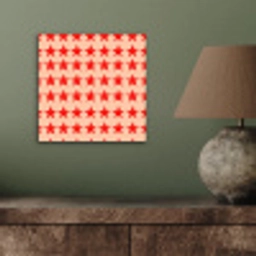 Patroon - Sterren - Rood aluminium wit klein 46 -sfeer2