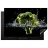 Broccoli - Groen - Water - Zwart Inductie beschermer vinyl 3mm klein -3d